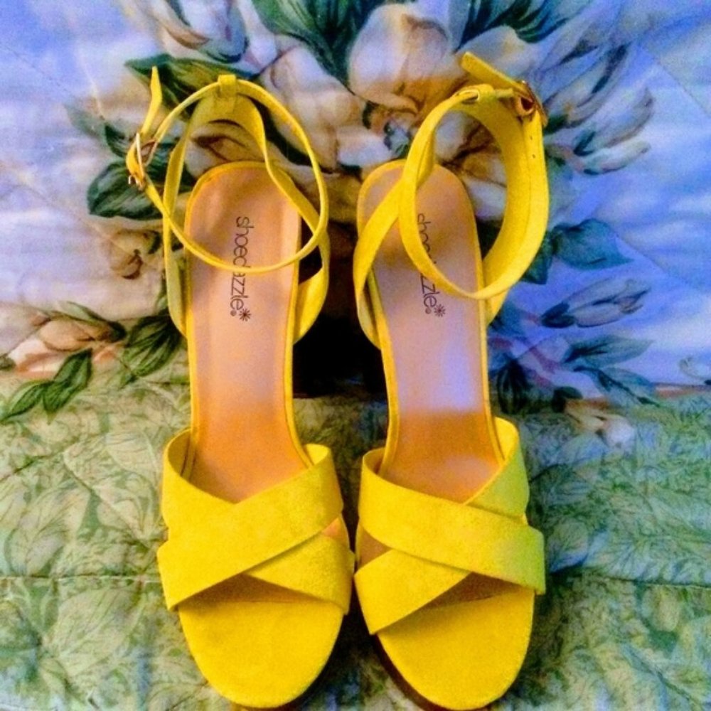 Yellow Platform Heels